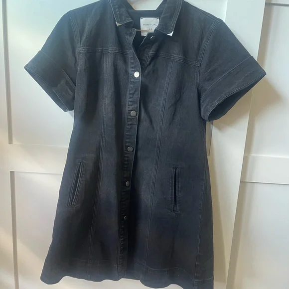 Habitual | Dresses | Habitual Xl Black Denim Short Sleeve Dress | Poshmark Habitual | Dresses | Habitual Xl Black Denim Short Sleeve Dress | Poshmark